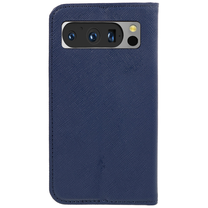 For Google Pixel 8 Pro Shockproof Mobile Phone Shell Wallet Cross Texture Stand PU Leather Cover