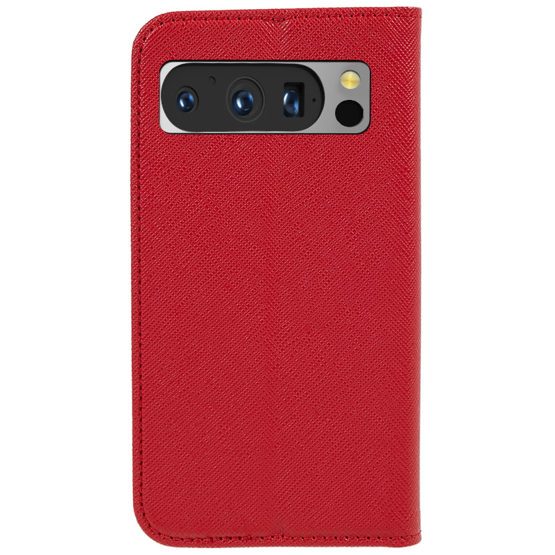 For Google Pixel 8 Pro Shockproof Mobile Phone Shell Wallet Cross Texture Stand PU Leather Cover