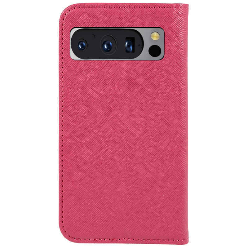 For Google Pixel 8 Pro Shockproof Mobile Phone Shell Wallet Cross Texture Stand PU Leather Cover