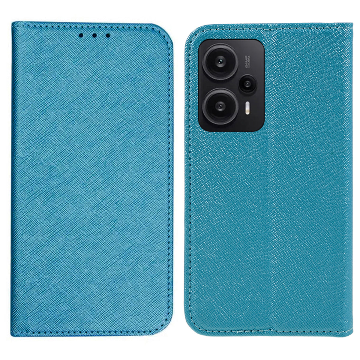 For Xiaomi Redmi Note 12 Turbo / Poco F5 5G Wallet Cross Texture Phone Case Stand PU Leather Cover