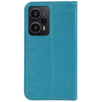 For Xiaomi Redmi Note 12 Turbo / Poco F5 5G Wallet Cross Texture Phone Case Stand PU Leather Cover