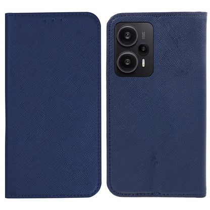 For Xiaomi Redmi Note 12 Turbo / Poco F5 5G Wallet Cross Texture Phone Case Stand PU Leather Cover