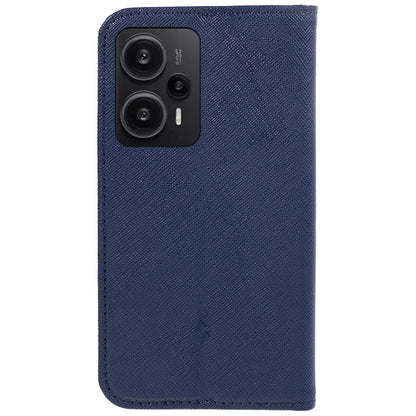 For Xiaomi Redmi Note 12 Turbo / Poco F5 5G Wallet Cross Texture Phone Case Stand PU Leather Cover