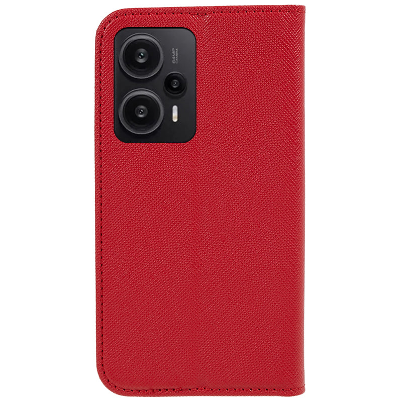 For Xiaomi Redmi Note 12 Turbo / Poco F5 5G Wallet Cross Texture Phone Case Stand PU Leather Cover