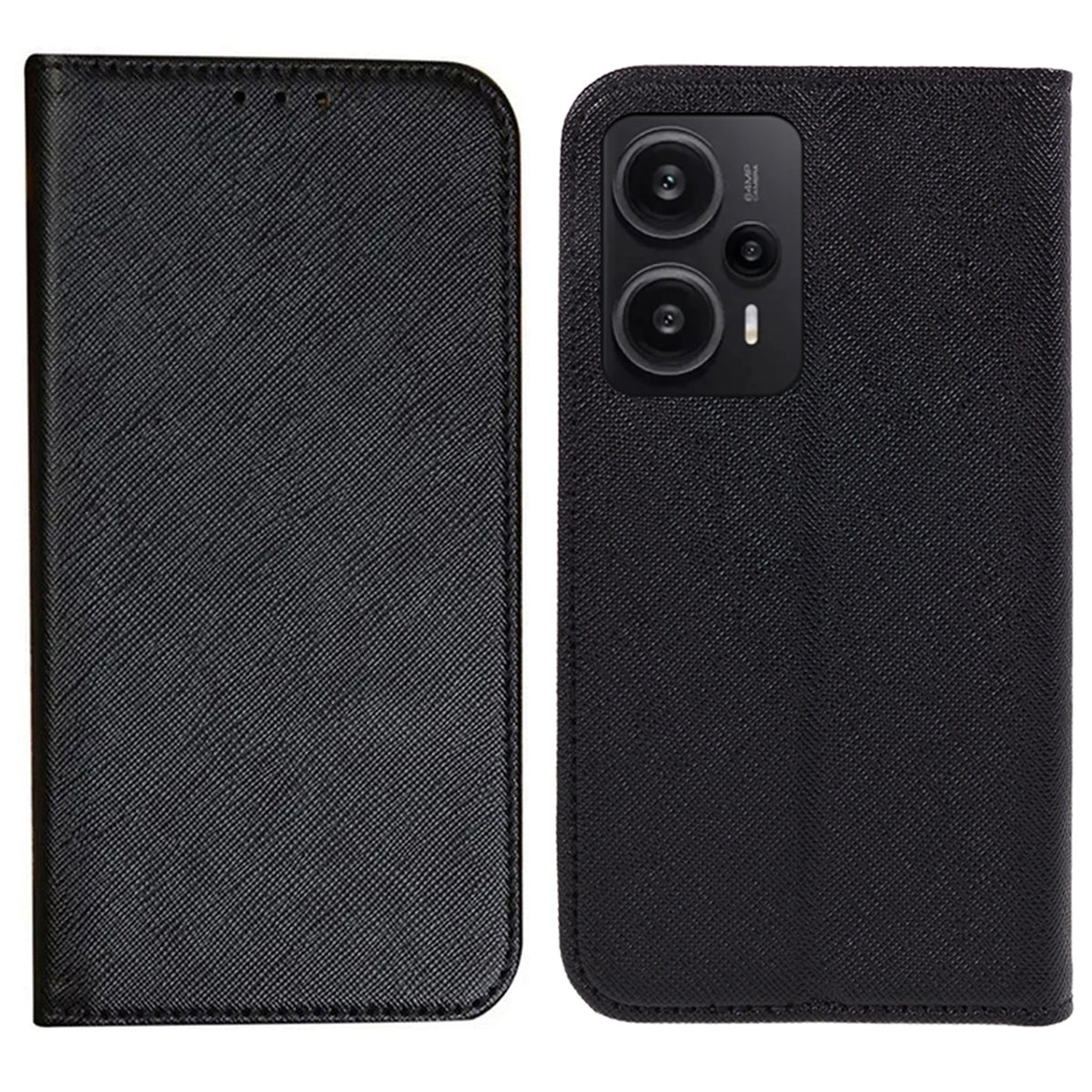For Xiaomi Redmi Note 12 Turbo / Poco F5 5G Wallet Cross Texture Phone Case Stand PU Leather Cover