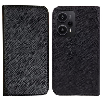 For Xiaomi Redmi Note 12 Turbo / Poco F5 5G Wallet Cross Texture Phone Case Stand PU Leather Cover
