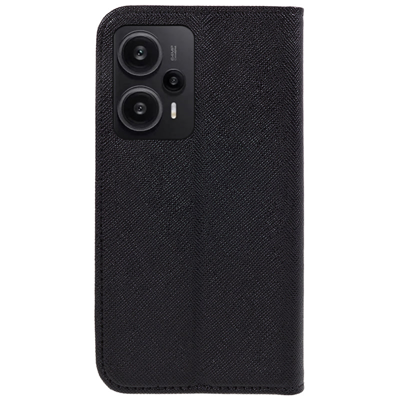 For Xiaomi Redmi Note 12 Turbo / Poco F5 5G Wallet Cross Texture Phone Case Stand PU Leather Cover