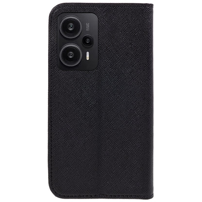 For Xiaomi Redmi Note 12 Turbo / Poco F5 5G Wallet Cross Texture Phone Case Stand PU Leather Cover