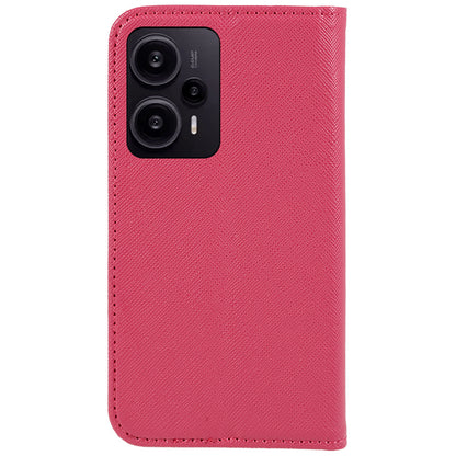 For Xiaomi Redmi Note 12 Turbo / Poco F5 5G Wallet Cross Texture Phone Case Stand PU Leather Cover