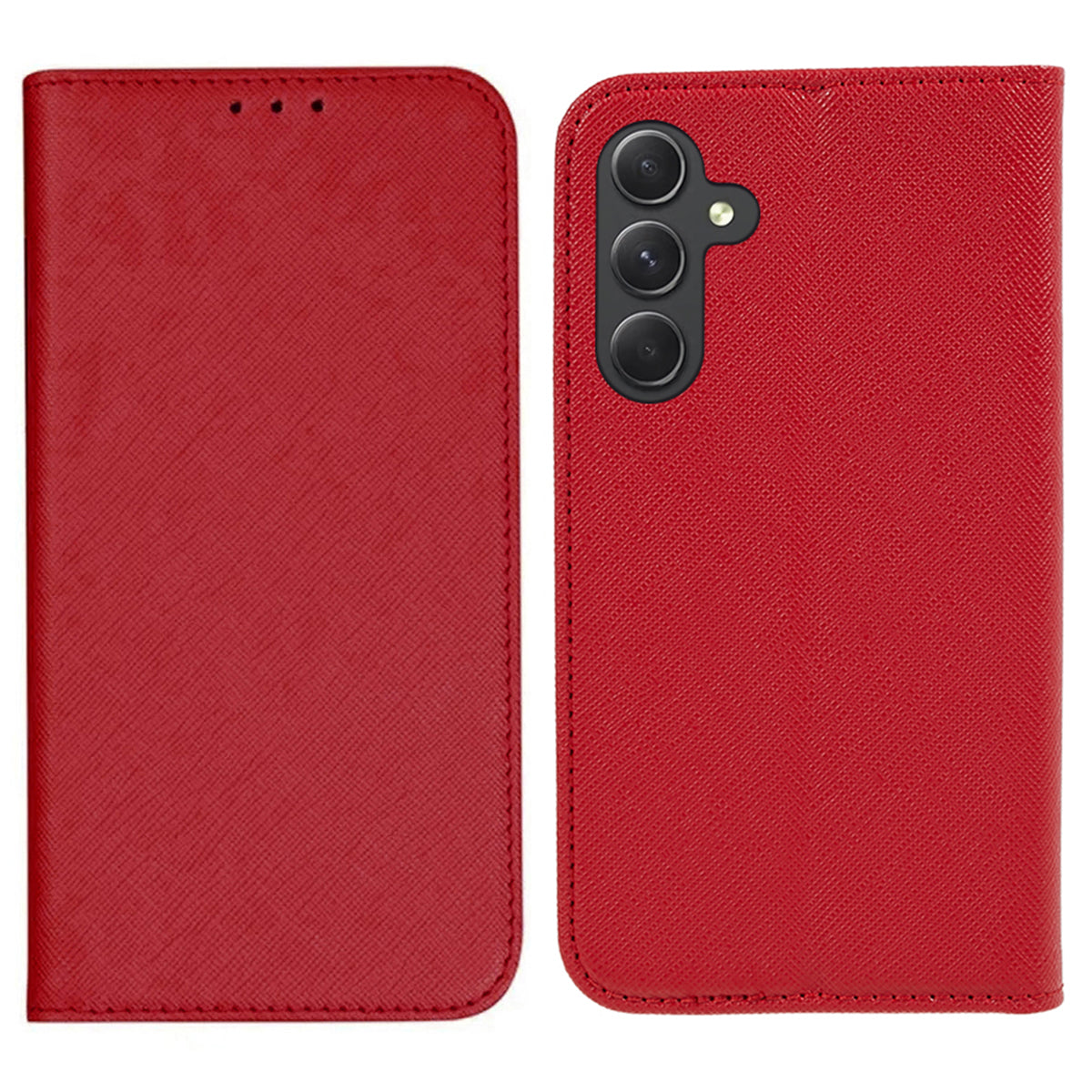 For Samsung Galaxy A54 5G Stand PU Leather Cover Case Wallet Cross Texture Shell