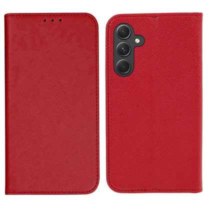 For Samsung Galaxy A54 5G Stand PU Leather Cover Case Wallet Cross Texture Shell