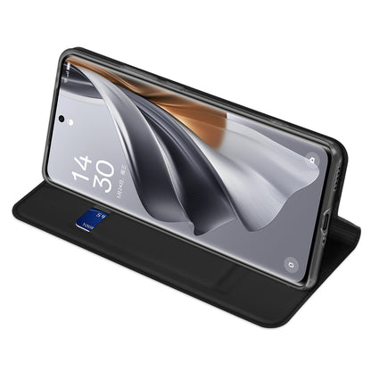 DUX DUCIS Skin Pro Series for Oppo Reno10 Pro+ 5G PU Leather Card Slot Phone Case Anti-drop Stand Cover
