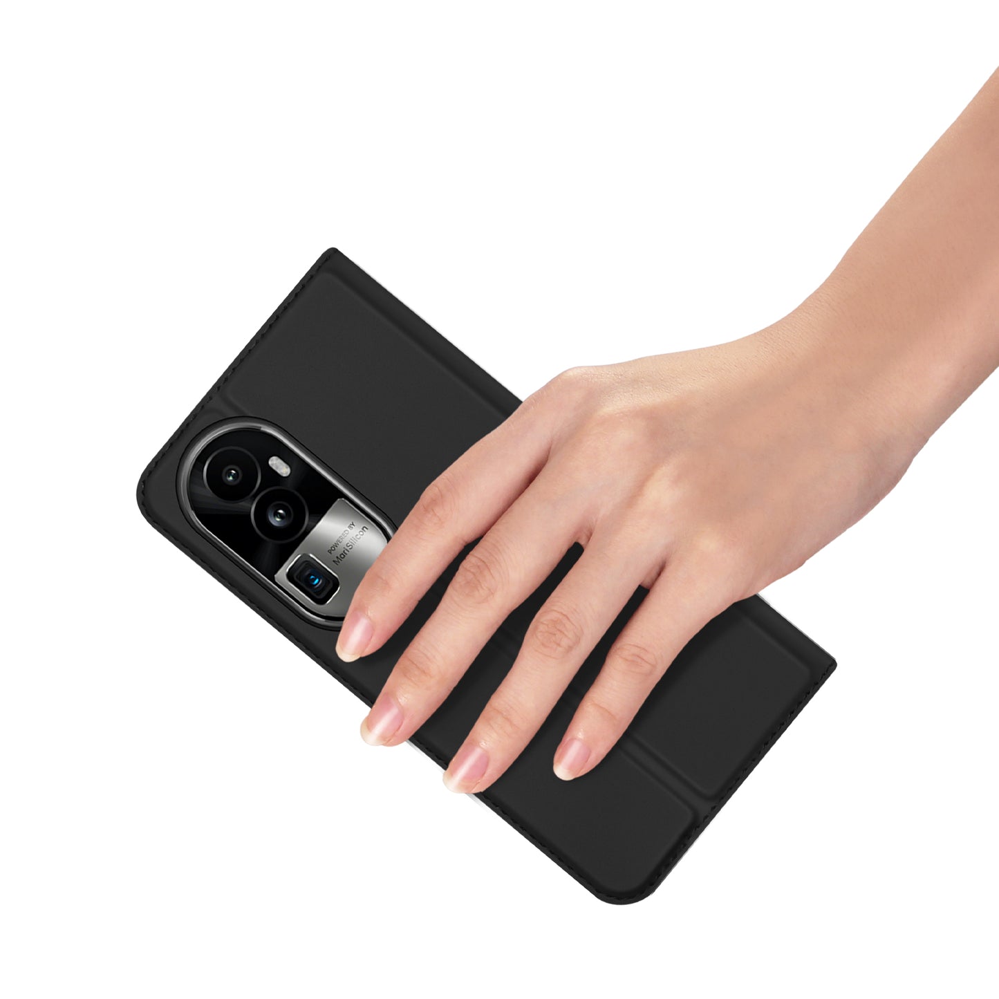 DUX DUCIS Skin Pro Series for Oppo Reno10 Pro+ 5G PU Leather Card Slot Phone Case Anti-drop Stand Cover