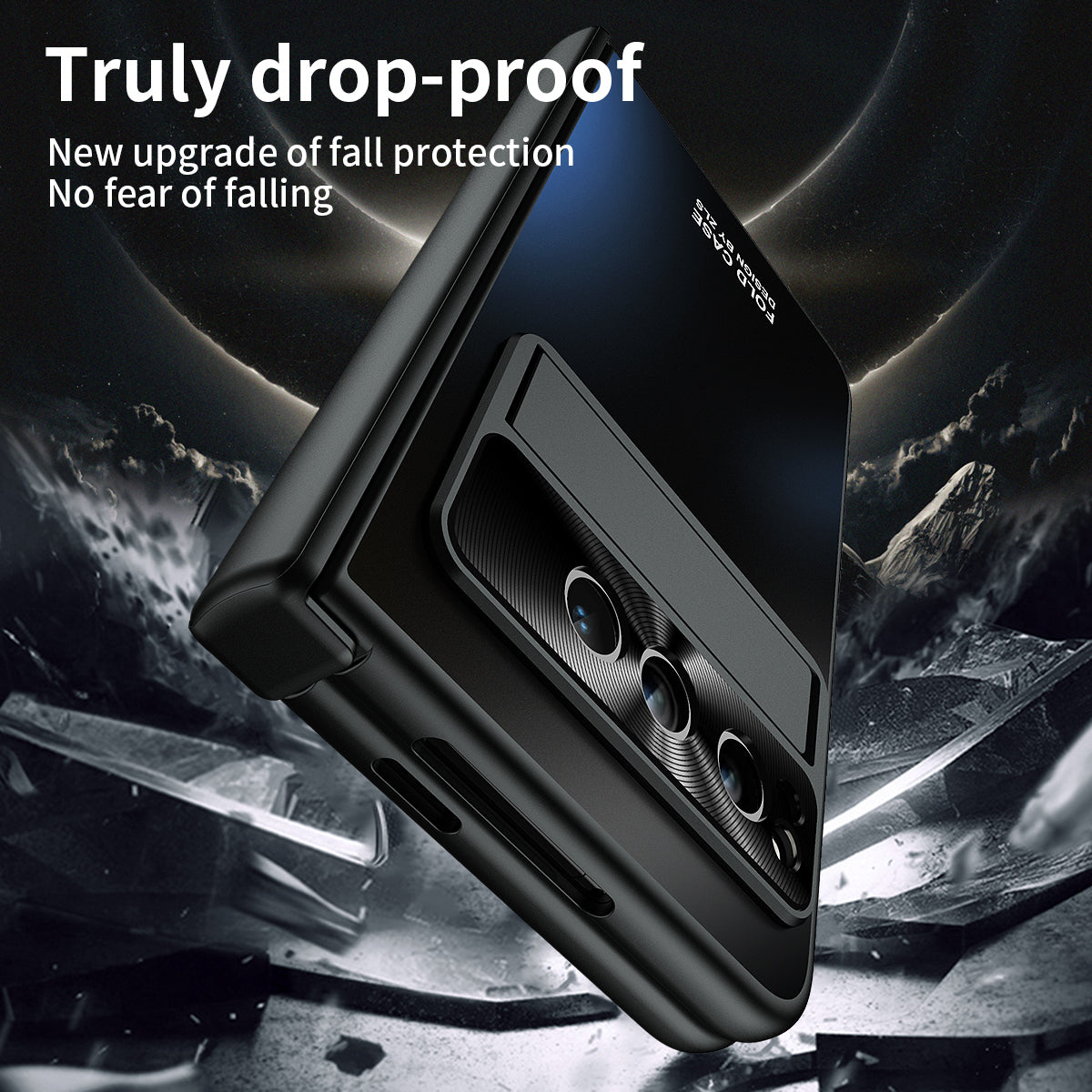 For Google Pixel Fold Kickstand Phone Case Hinge Protection  Hard PC Cover with Tempered Glass Screen Film