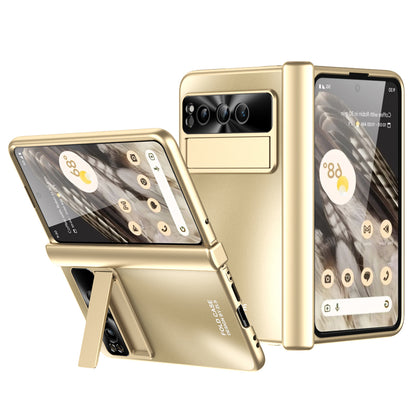For Google Pixel Fold Kickstand Phone Case Hinge Protection  Hard PC Cover with Tempered Glass Screen Film