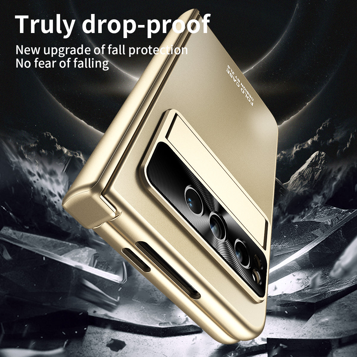 For Google Pixel Fold Kickstand Phone Case Hinge Protection  Hard PC Cover with Tempered Glass Screen Film