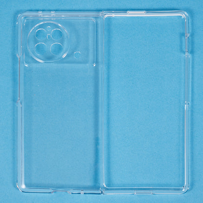 Crystal Clear Phone Case for vivo X Fold , Drop-proof Protection Hard PC Folding Phone Cover
