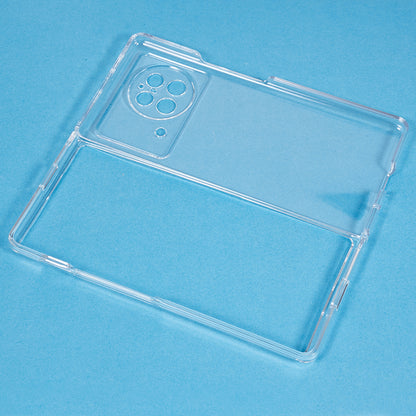 Crystal Clear Phone Case for vivo X Fold , Drop-proof Protection Hard PC Folding Phone Cover