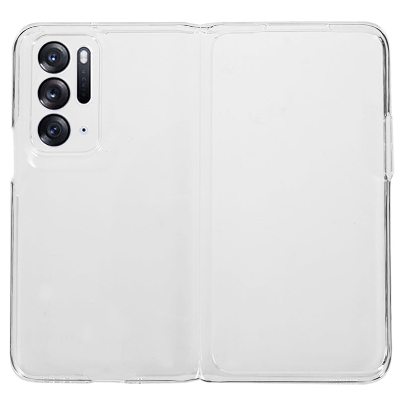 Transparent Folding Phone Case for Oppo Find N , Anti-drop PC Protective Phone Cover