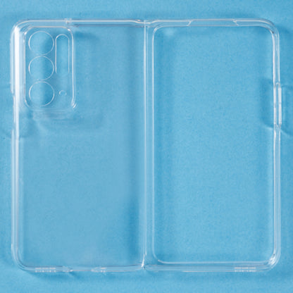 Transparent Folding Phone Case for Oppo Find N , Anti-drop PC Protective Phone Cover