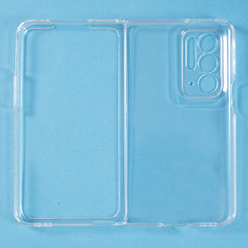 Transparent Folding Phone Case for Oppo Find N , Anti-drop PC Protective Phone Cover