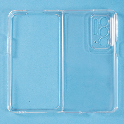 Transparent Folding Phone Case for Oppo Find N , Anti-drop PC Protective Phone Cover