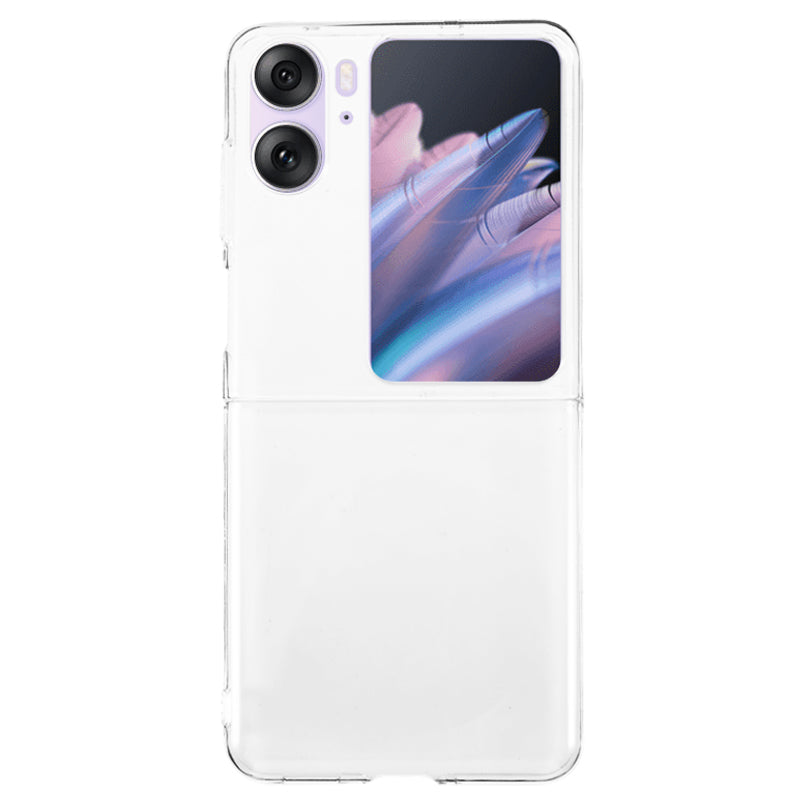 Clear PC Phone Case for Oppo Find N2 Flip 5G , Anti-scratch Two-Piece Design Phone Cover