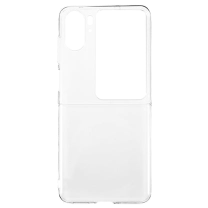 Clear PC Phone Case for Oppo Find N2 Flip 5G , Anti-scratch Two-Piece Design Phone Cover