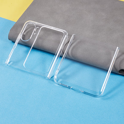 Clear PC Phone Case for Oppo Find N2 Flip 5G , Anti-scratch Two-Piece Design Phone Cover