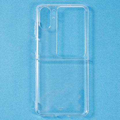 Clear PC Phone Case for Oppo Find N2 Flip 5G , Anti-scratch Two-Piece Design Phone Cover
