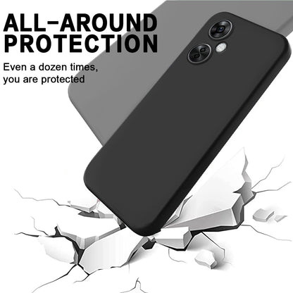 For Oppo K11x 5G Liquid Silicone Anti-drop Phone Case Soft Lining Back Cover with Strap