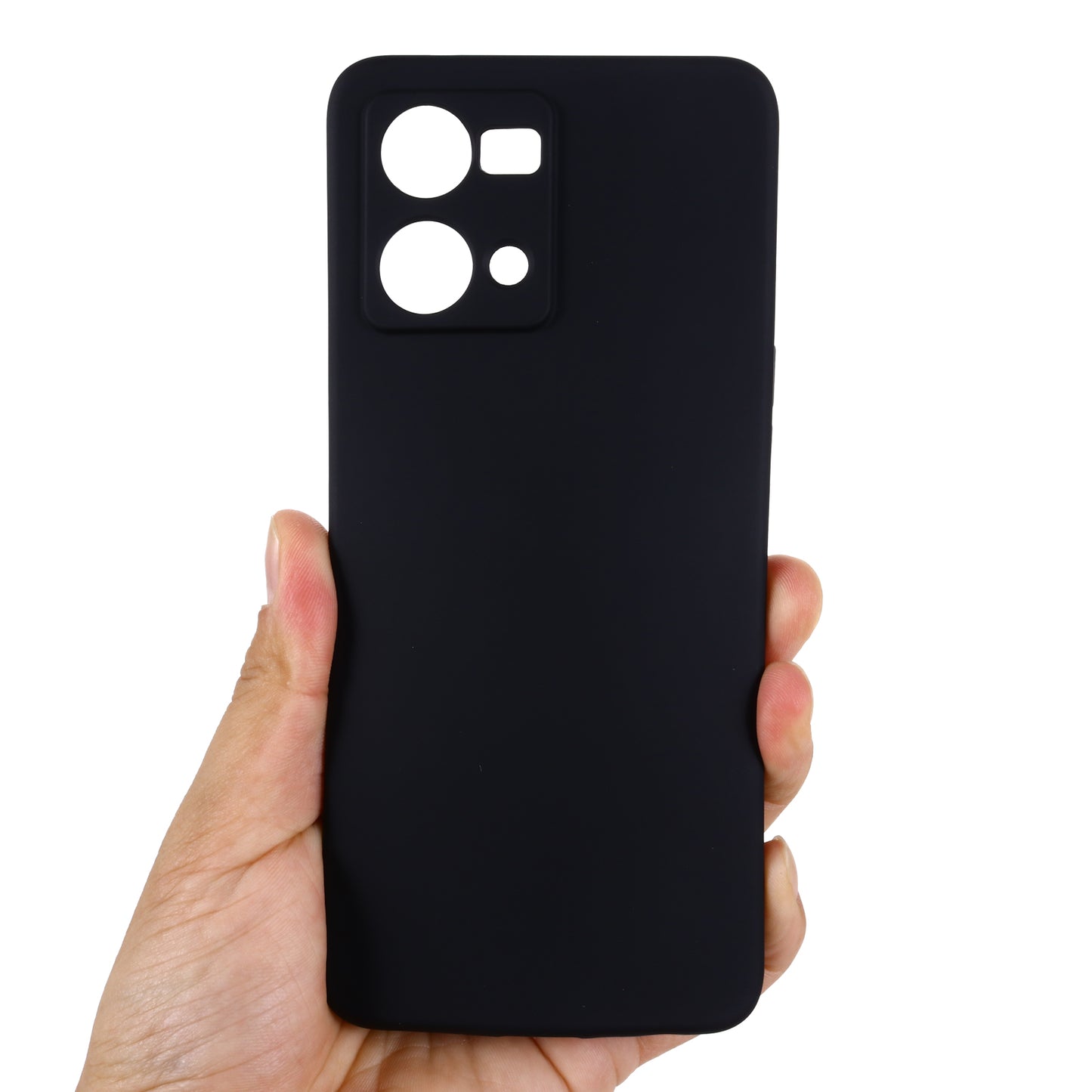 For Oppo Reno8 4G Liquid Silicone Phone Cover Soft Lining Drop-proof Case with Strap