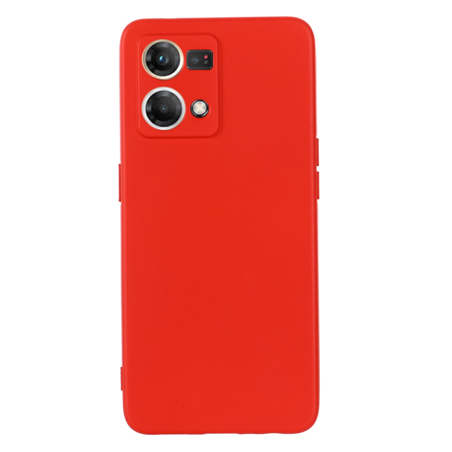 For Oppo Reno8 4G Liquid Silicone Phone Cover Soft Lining Drop-proof Case with Strap