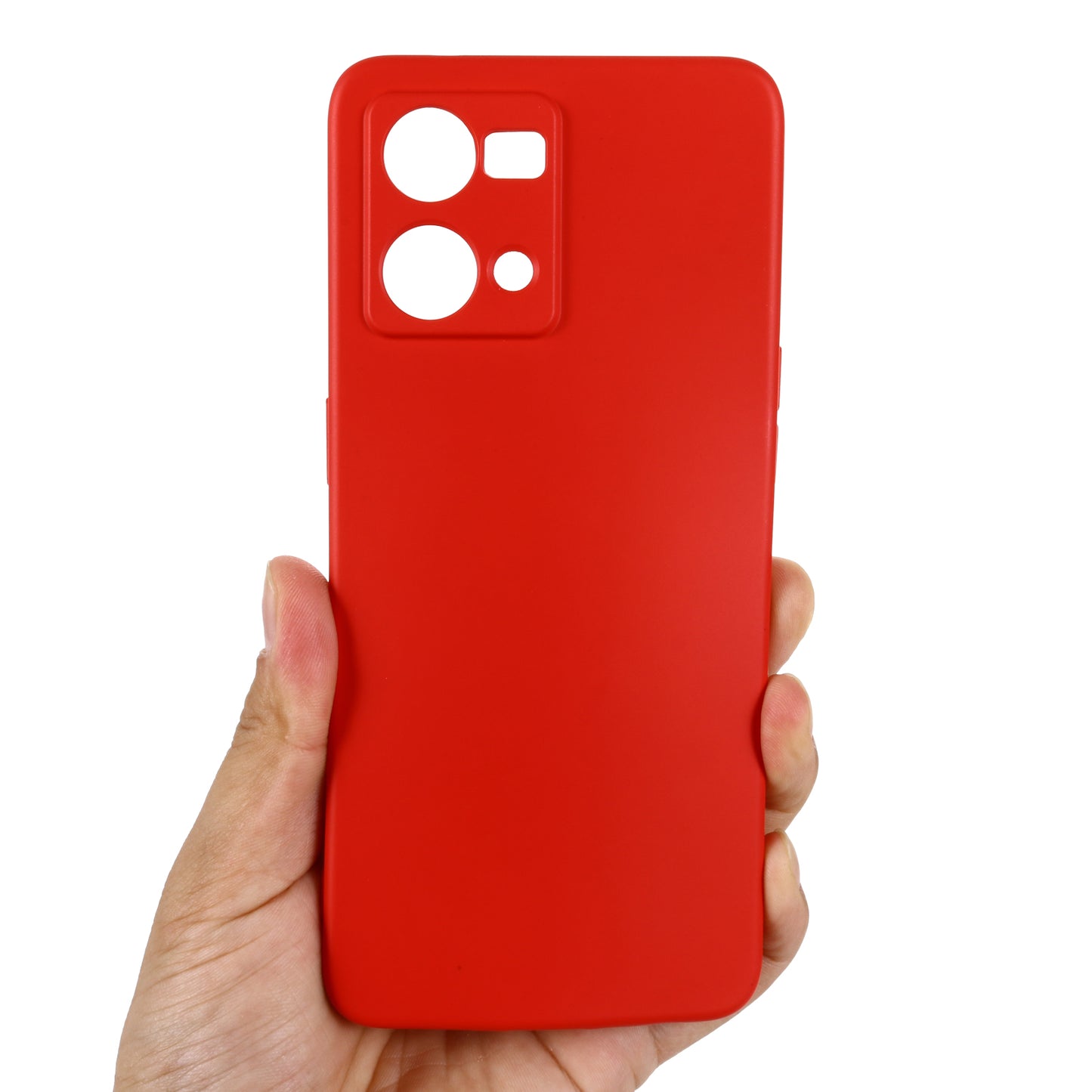 For Oppo Reno8 4G Liquid Silicone Phone Cover Soft Lining Drop-proof Case with Strap