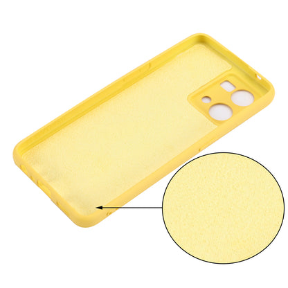 For Oppo Reno8 4G Liquid Silicone Phone Cover Soft Lining Drop-proof Case with Strap