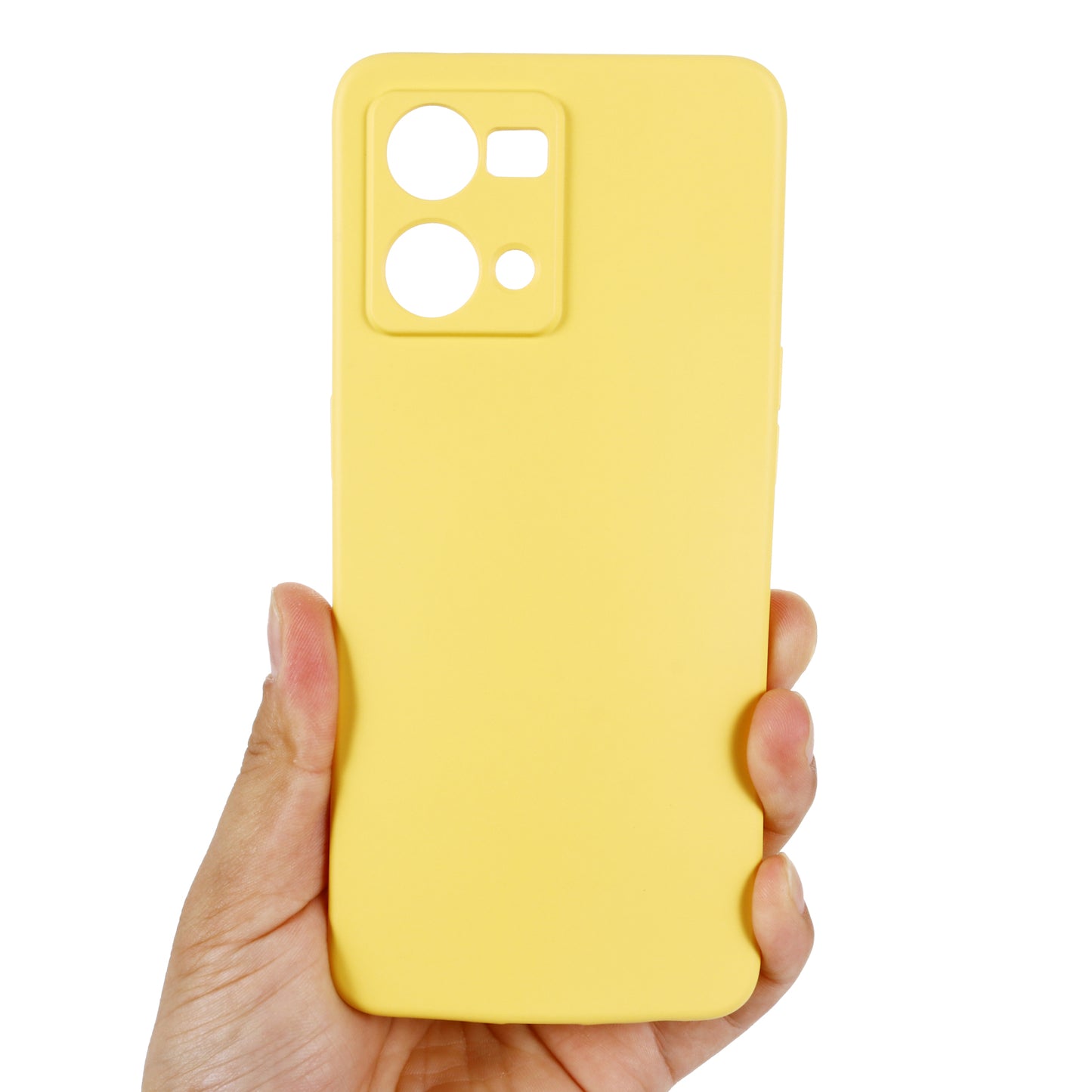 For Oppo Reno8 4G Liquid Silicone Phone Cover Soft Lining Drop-proof Case with Strap