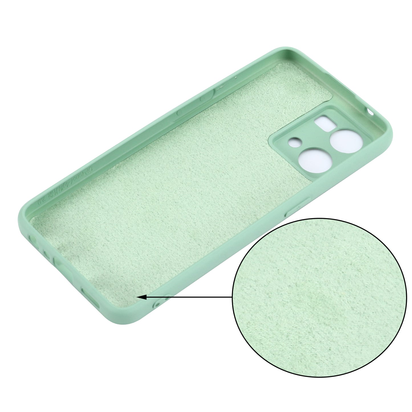 For Oppo Reno8 4G Liquid Silicone Phone Cover Soft Lining Drop-proof Case with Strap