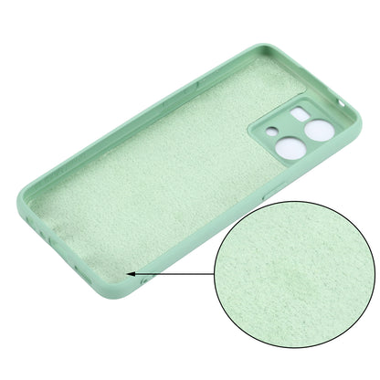 For Oppo Reno8 4G Liquid Silicone Phone Cover Soft Lining Drop-proof Case with Strap