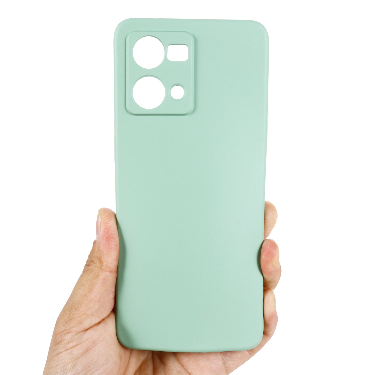 For Oppo Reno8 4G Liquid Silicone Phone Cover Soft Lining Drop-proof Case with Strap