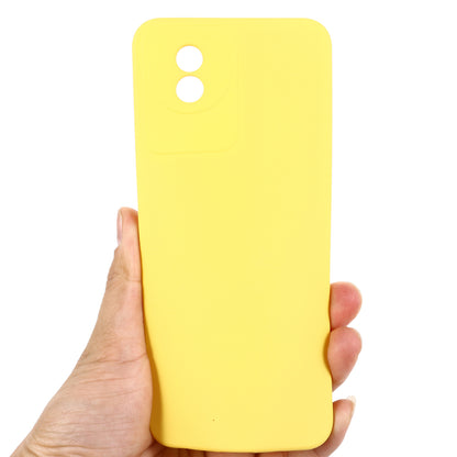 For vivo Y11 (2023) / Y02A 4G Phone Case Soft Lining Liquid Silicone Anti-drop Cover with Strap