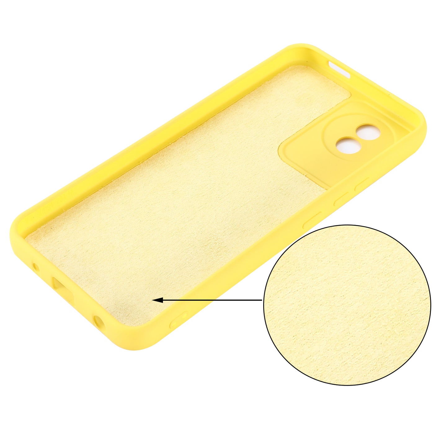 For vivo Y11 (2023) / Y02A 4G Phone Case Soft Lining Liquid Silicone Anti-drop Cover with Strap