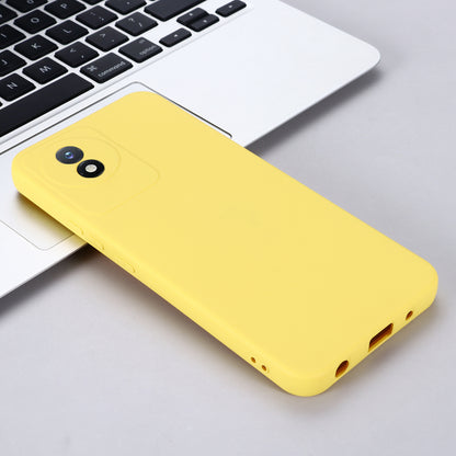 For vivo Y11 (2023) / Y02A 4G Phone Case Soft Lining Liquid Silicone Anti-drop Cover with Strap