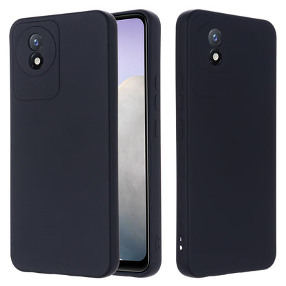 For vivo Y11 (2023) / Y02A 4G Phone Case Soft Lining Liquid Silicone Anti-drop Cover with Strap