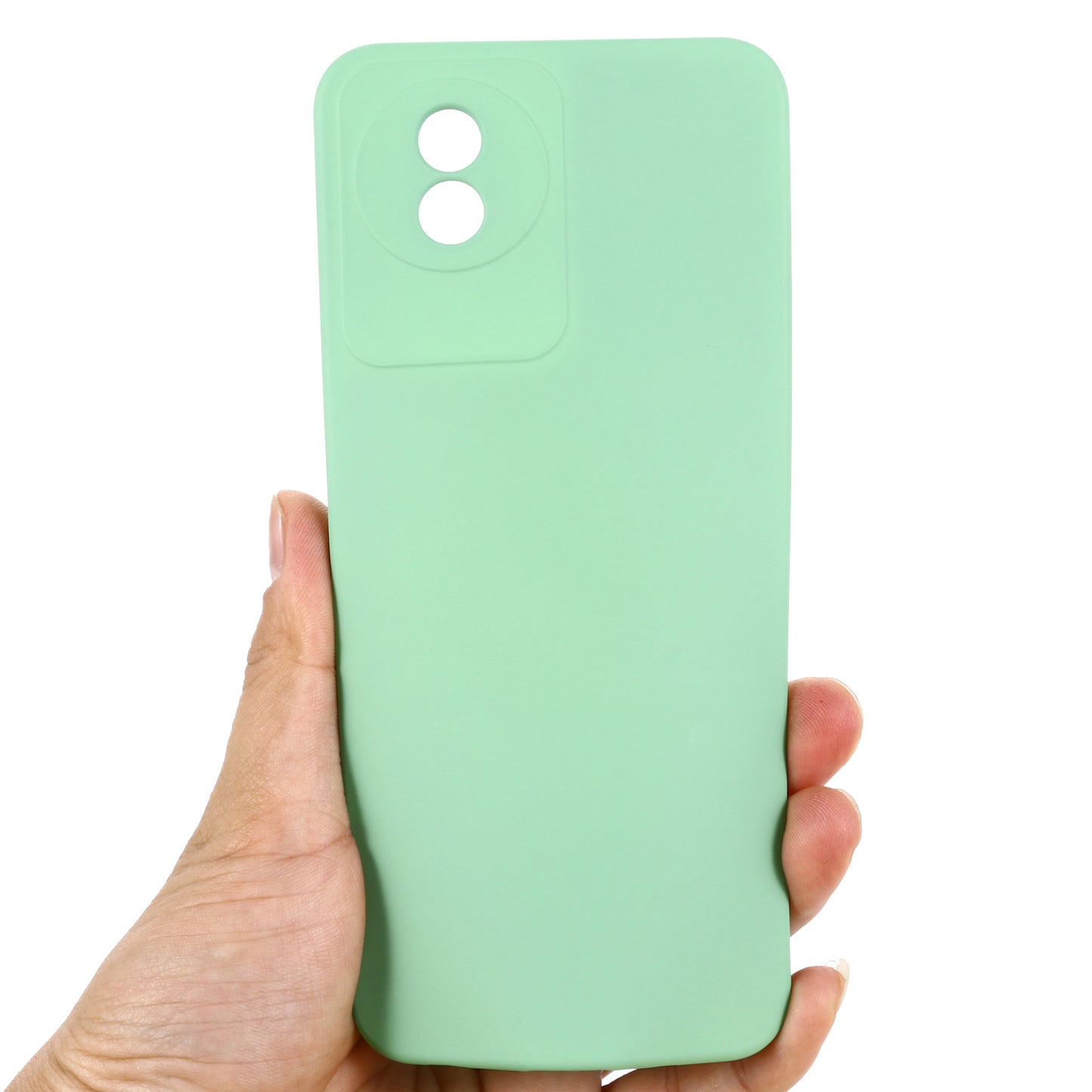 For vivo Y11 (2023) / Y02A 4G Phone Case Soft Lining Liquid Silicone Anti-drop Cover with Strap