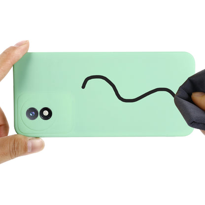 For vivo Y11 (2023) / Y02A 4G Phone Case Soft Lining Liquid Silicone Anti-drop Cover with Strap