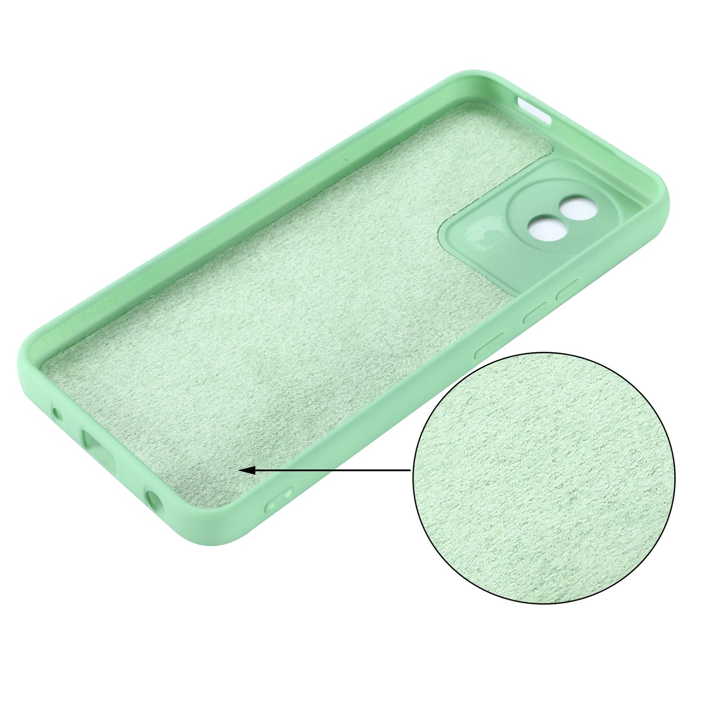 For vivo Y11 (2023) / Y02A 4G Phone Case Soft Lining Liquid Silicone Anti-drop Cover with Strap