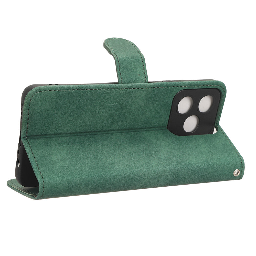 Leather Phone Case for Realme C53 4G , Flip Stand Wallet Skin-touch Protective Cover