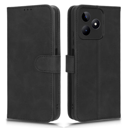 Leather Phone Case for Realme C53 4G , Flip Stand Wallet Skin-touch Protective Cover