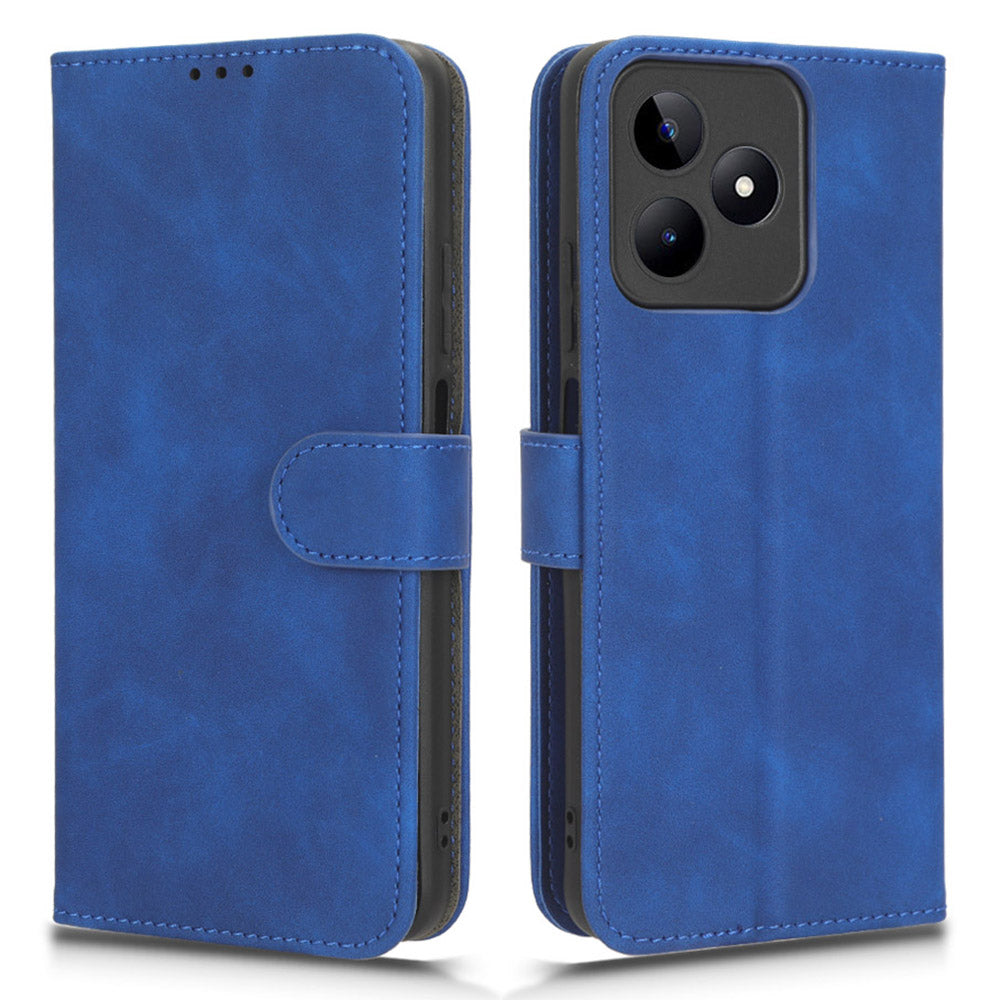 Leather Phone Case for Realme C53 4G , Flip Stand Wallet Skin-touch Protective Cover