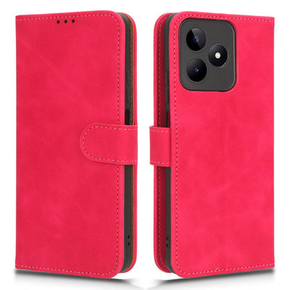 Leather Phone Case for Realme C53 4G , Flip Stand Wallet Skin-touch Protective Cover